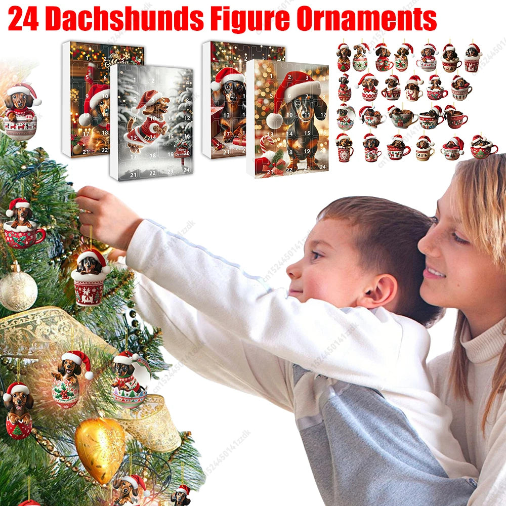 Teckel Collectorskalender – 24 Mini Beeldjes voor Hondenfans