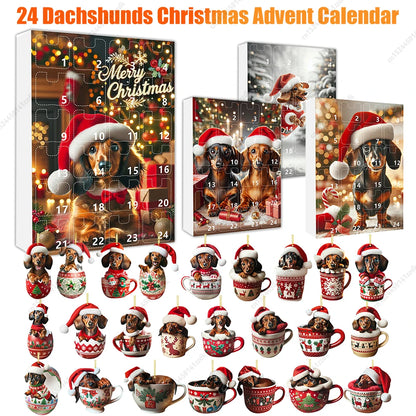 Teckel Collectorskalender – 24 Mini Beeldjes voor Hondenfans